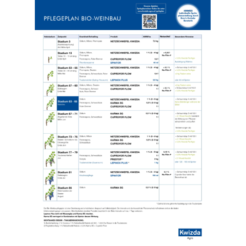 Pflegeplan Bio-Weinbau 2023