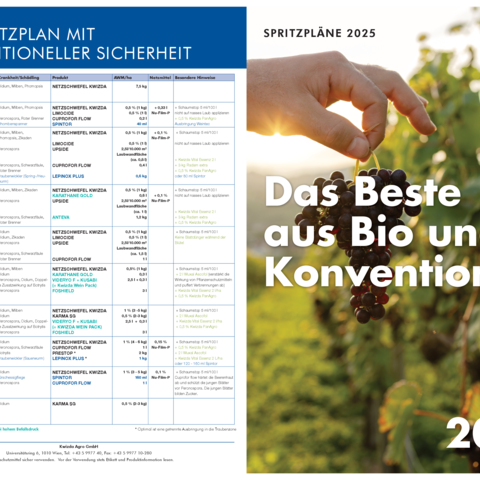 Spritzplan Weinbau - Das Beste aus Bio und Konventionell 2025