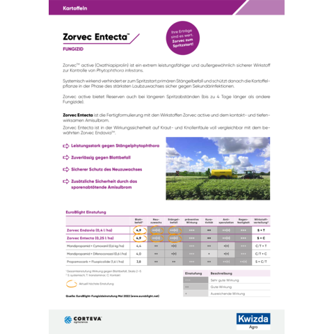 Zorvec Entecta Kartoffel Information